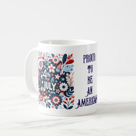 Stolt över att vara amerikan - 4 juli kaffemug kaffemugg