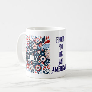 Stolt över att vara amerikan - 4 juli kaffemug kaffemugg