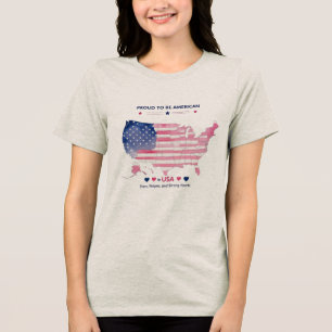 stolt över att vara amerikan Bella+Canvas Women T Shirt