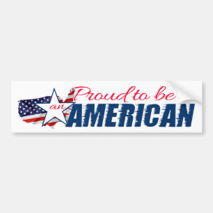 stolt över att vara amerikan bildekal