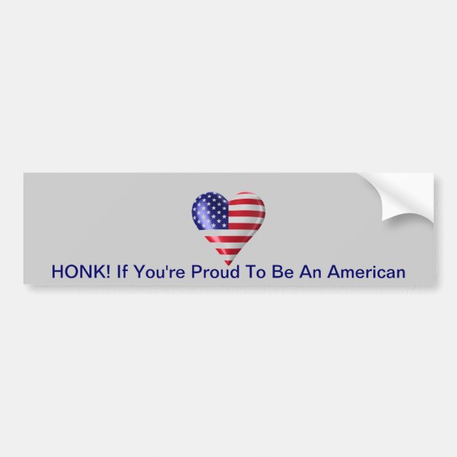 Stolt över att vara amerikan bildekal (Framsidan)