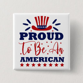 stolt över att vara amerikan knapp