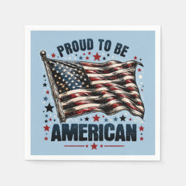 stolt över att vara amerikan pappersservett
