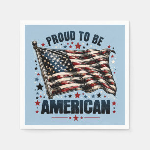 stolt över att vara amerikan pappersservett