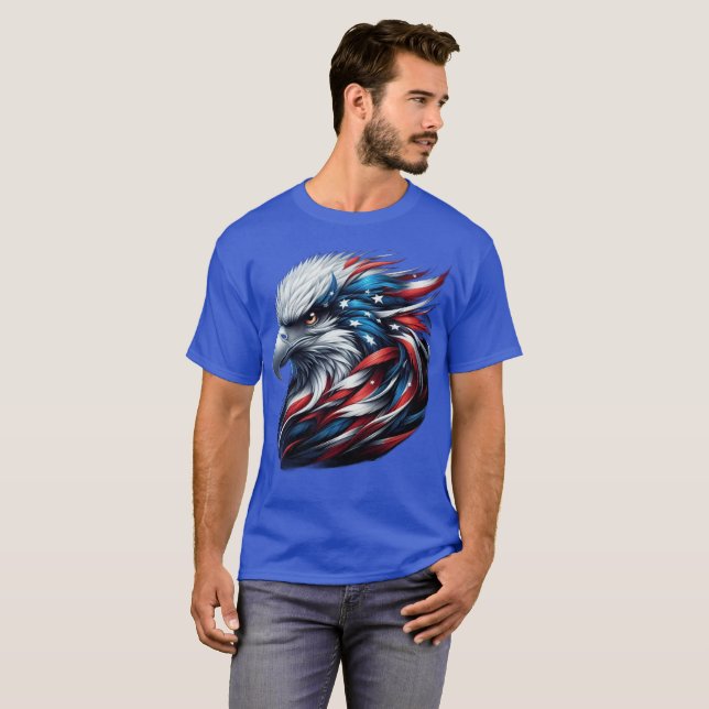 stolt över att vara amerikan | Patriotic USA T-Shi T Shirt (Hel framsida)