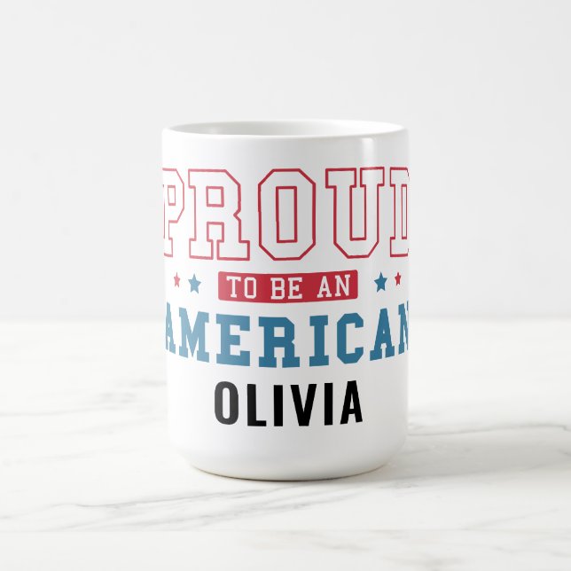 Stolt över att vara amerikan – Patriotiska medborg Kaffemugg (Center)