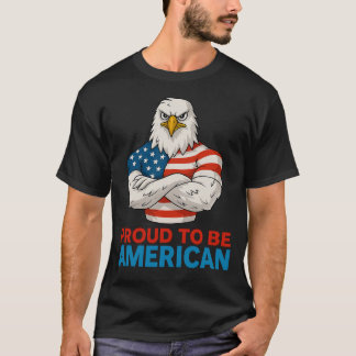 Stolt över att vara amerikan - T-shirt