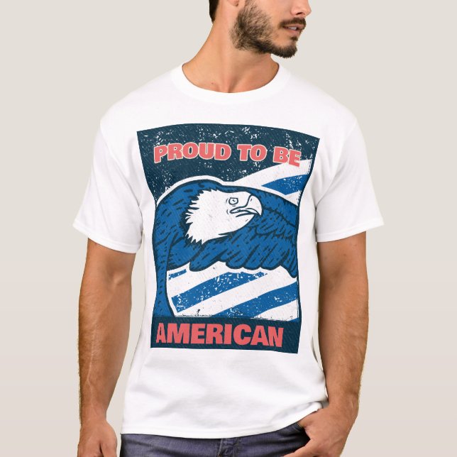 stolt över att vara amerikan t shirt (Framsida)