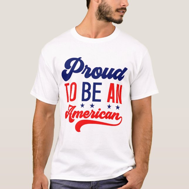 stolt över att vara amerikan t shirt (Framsida)