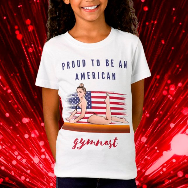 stolt över att vara amerikansk gymnast version 2 t shirt (Skapare uppladdad)