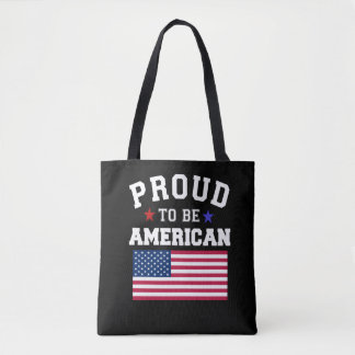 Stolt över att vara amerikansk patriotisk USA-flag Tygkasse