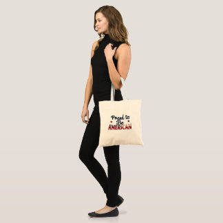 stolt över att vara amerikansk Retro Tote Bag USA Tygkasse