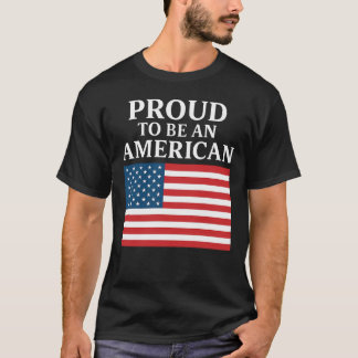Stolt över att vara amerikansk t-shirt