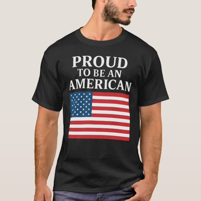 Stolt över att vara amerikansk t-shirt (Framsida)