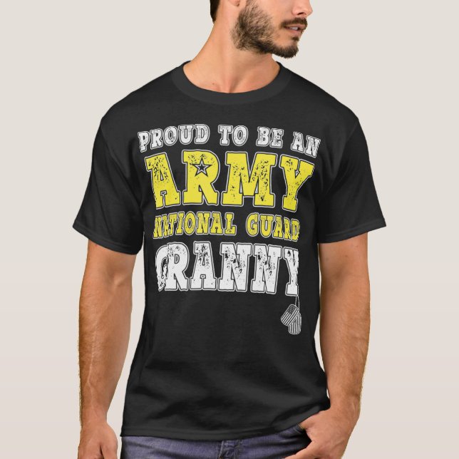 stolt över att vara arméns nationalgarde t shirt (Framsida)