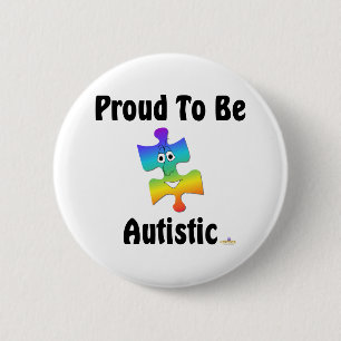 stolt över att vara autistisk knapp