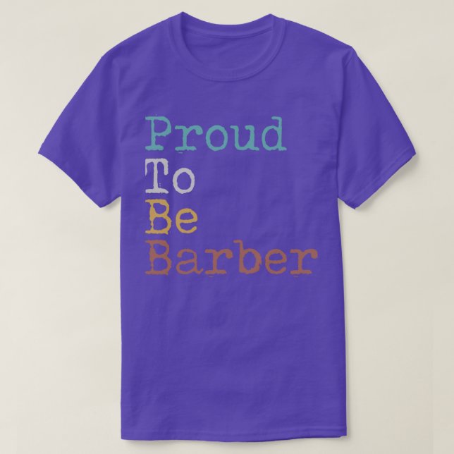 stolt över att vara Barber T Shirt (Design framsida)