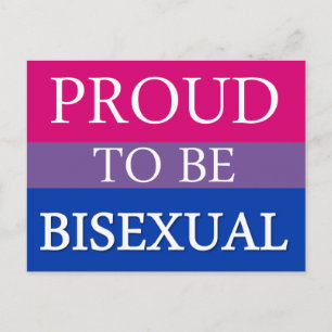 stolt över att vara bisexuell vykort