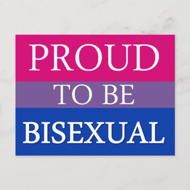 stolt över att vara bisexuell vykort (Framsida)