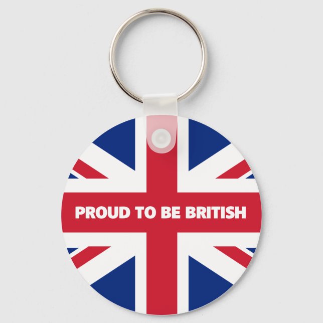 stolt över att vara brittisk nyckelring (Framsida)