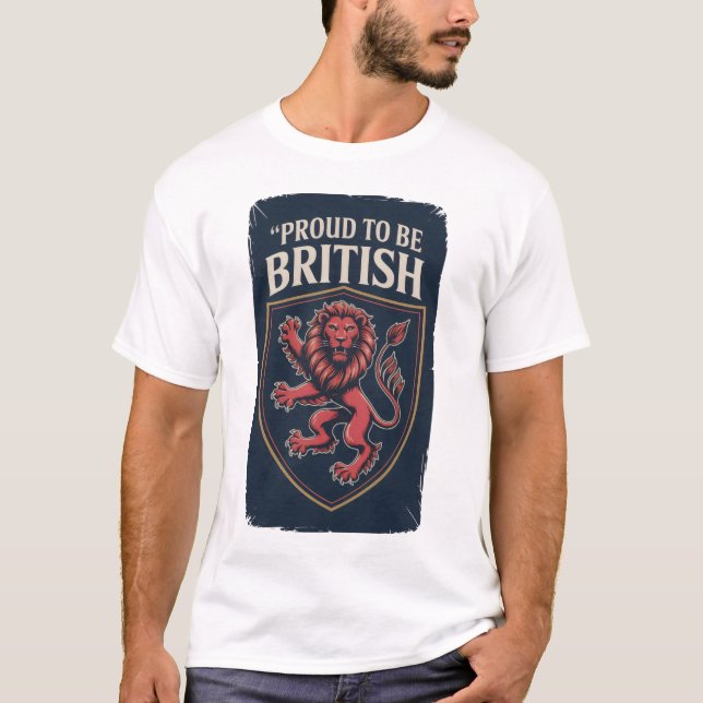 Stolt över att vara brittisk t-shirt (Framsida)