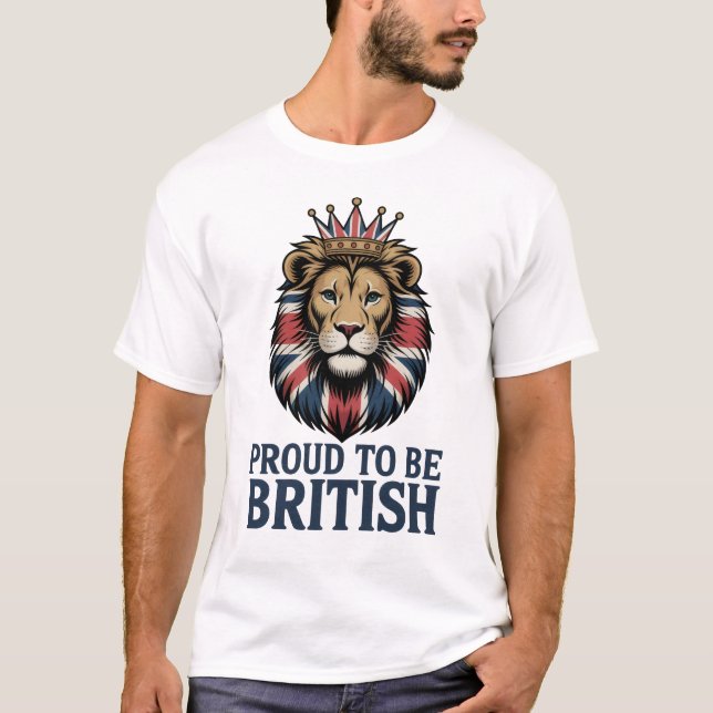 Stolt över att vara brittisk t-shirt (Framsida)