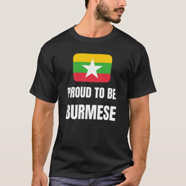 stolt över att vara burmeser t shirt (Framsida)