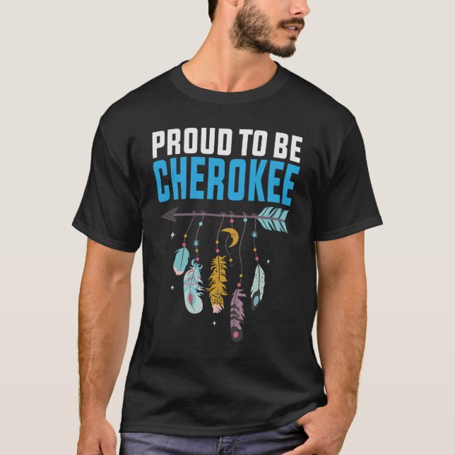 stolt över att vara Cherokee - indianPridet cherok T Shirt (Framsida)