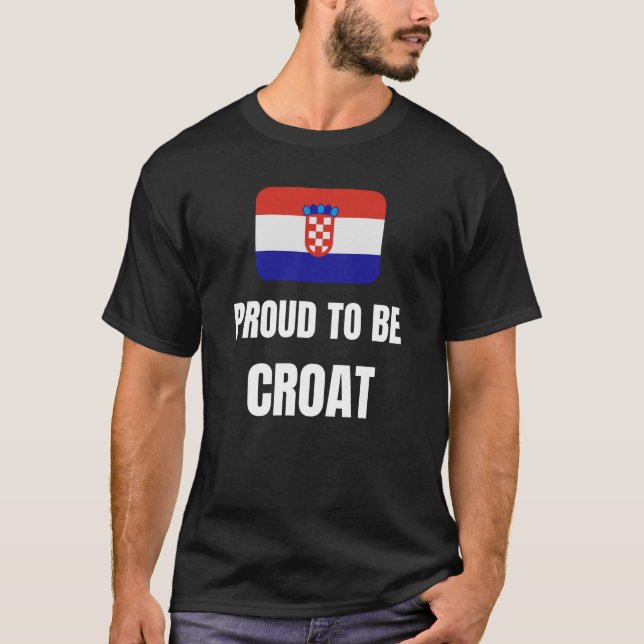 stolt över att vara Croat T Shirt (Framsida)
