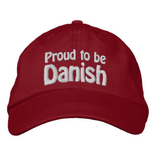 stolt över att vara dansk broderad keps