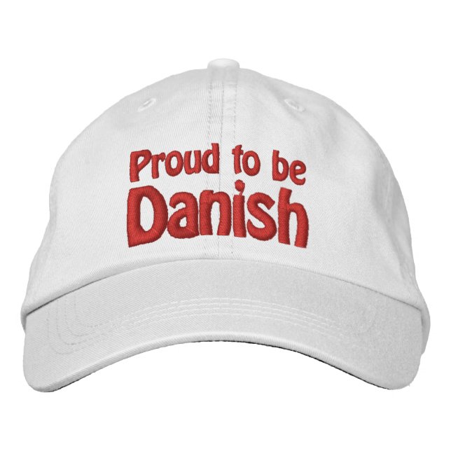 Stolt över att vara dansk broderad keps (Framsida)