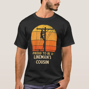 stolt över att vara elkabel för linemärkning t shirt