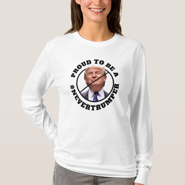 stolt över att vara en aldrig trumper-anti-Donald  T Shirt (Framsida)