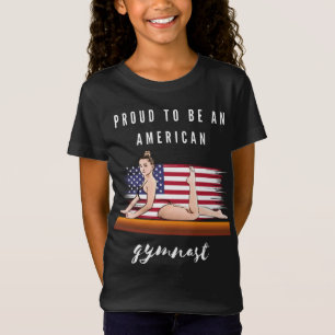 stolt över att vara en amerikansk gymnast t shirt