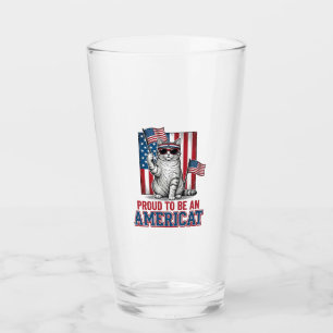 Stolt över att vara en amerikansk patriotisk kattt glaskopp