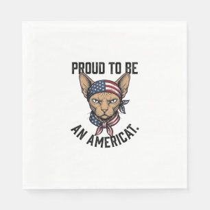 Stolt över att vara en amerikansk patriotisk kattt pappersservett
