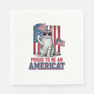 Stolt över att vara en amerikansk patriotisk kattt pappersservett