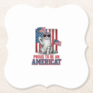 Stolt över att vara en amerikansk patriotisk kattt underlägg papper