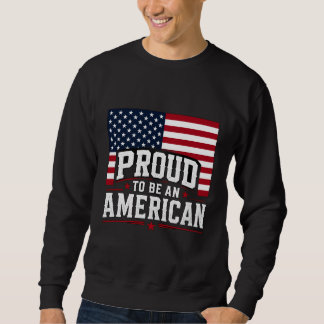 Stolt över att vara en amerikansk patriotisk USA-f Lång Ärmad Tröja
