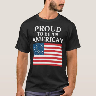 Stolt över att vara en amerikansk t-shirt
