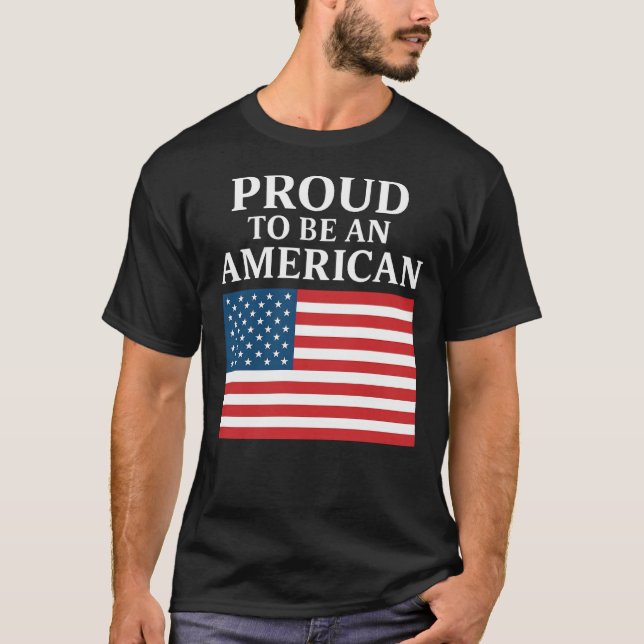 Stolt över att vara en amerikansk t-shirt (Framsida)