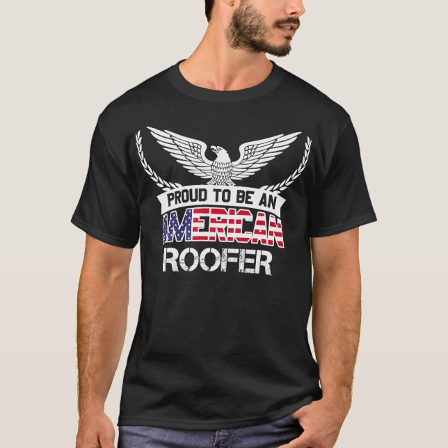 stolt över att vara en amerikansk takofer  t shirt (Framsida)