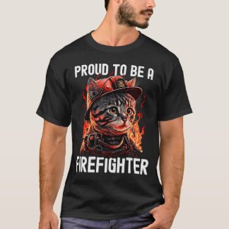 stolt över att vara en brandkattunge Kitten Firema T Shirt