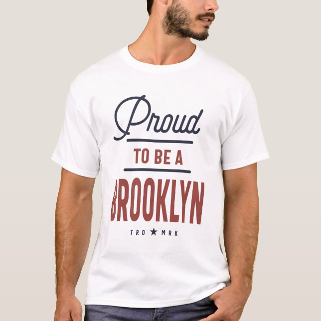 stolt över att vara en brooklyn t shirt (Framsida)