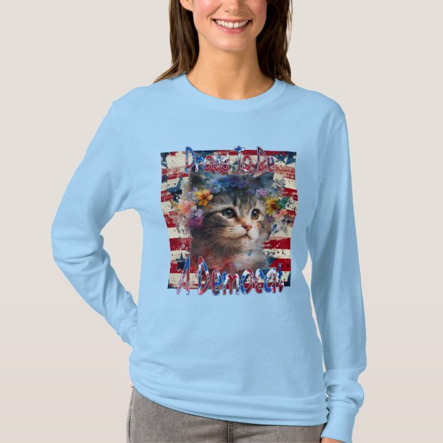 stolt över att vara en demokrati t shirt (Framsida)
