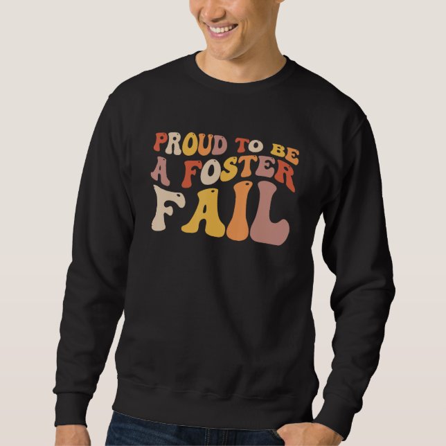 Stolt över att vara en fosterfail funky ny mamma p lång ärmad tröja (Framsida)