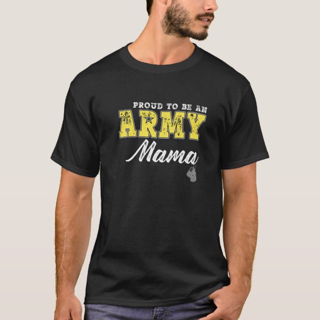 stolt över att vara en militär Mamma Förenta state T Shirt (Framsida)