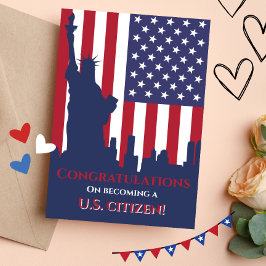 stolt över att vara en ny amerikansk Grattis-medbo Kort