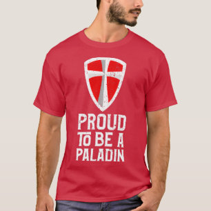 stolt över att vara en paladin röd t shirt
