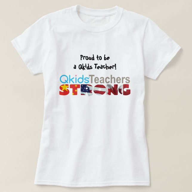 stolt över att vara en Qchildren Lacher med Qchild T Shirt (Design framsida)